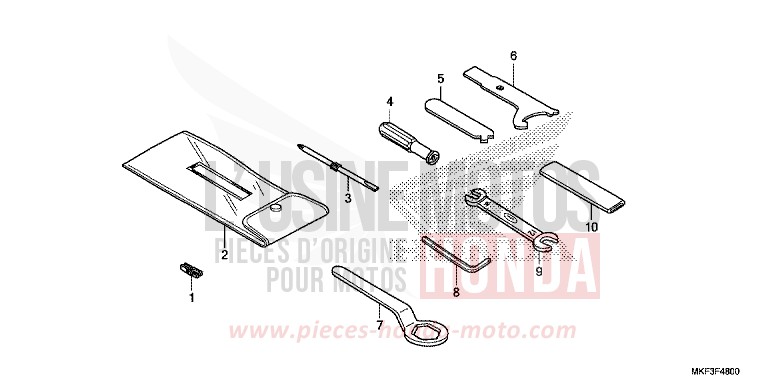 OUTILS von CBR1000RR "Fireblade" MAT BALLISTIC BLACK METALLIC (NHA86) von 2018